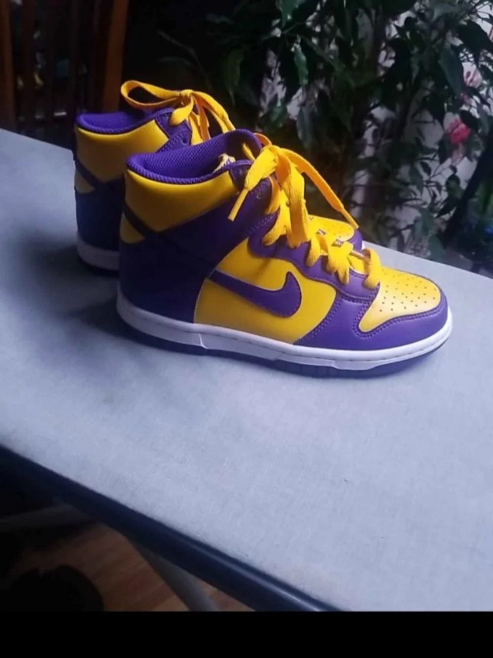 Kids High-Top Sneakers in Lakers Color Purple And Yellow- Sporty Everyday Style